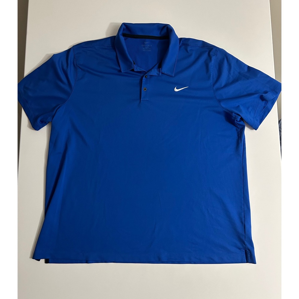 Nike Dri-FIT Mens 3XL Royal Blue Short Sleeve Performance Golf Polo Shirt